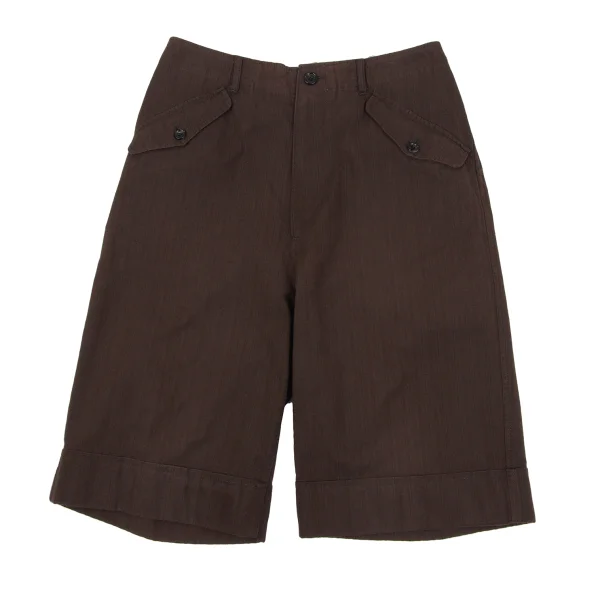tricot COMME des GARCONS Cotton Blend Stripe Double Shorts Brown S K-162702_001