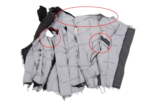 COMME des GARCONS Cut Off Material Switching Vest K-162704_008