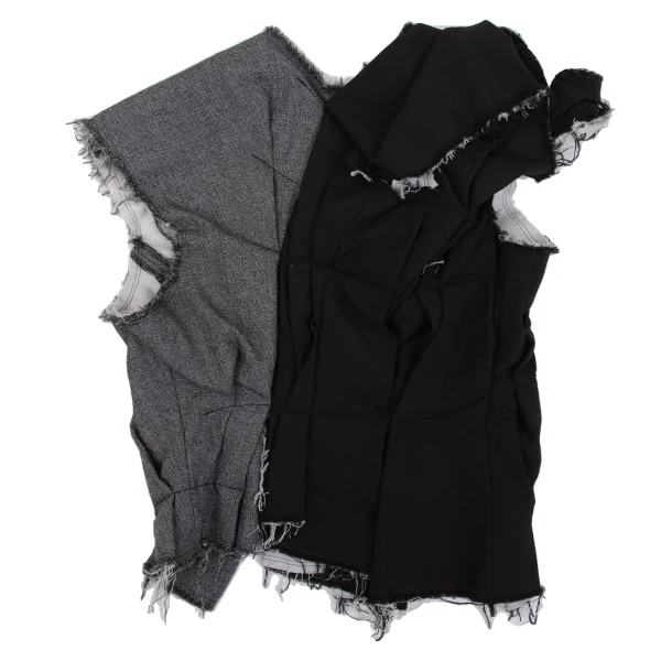 COMME des GARCONS Cut Off Material Switching Vest K-162704_012