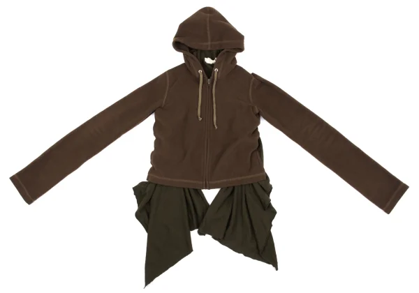 COMME des GARCONS Fleece Docking Design Zip Hoodie K-162706_002