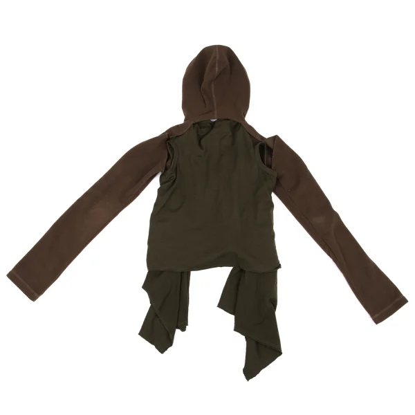 COMME des GARCONS Fleece Docking Design Zip Hoodie K-162706_011
