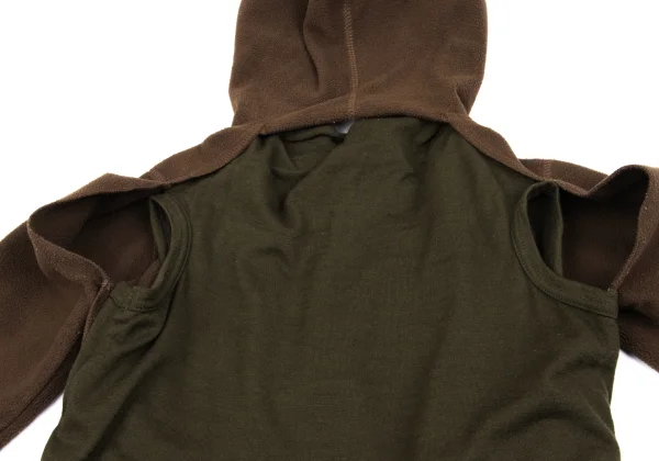 COMME des GARCONS Fleece Docking Design Zip Hoodie K-162706_012
