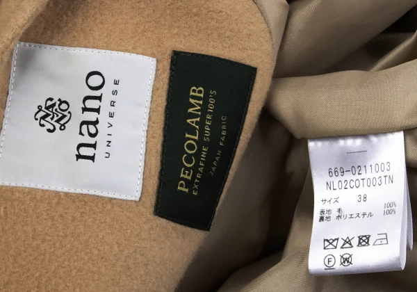 nano universe Wool Buttonless Long Coat K-162707_015