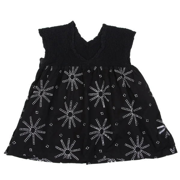 ISSEY MIYAKE me Cutwork Switching Cauliflower Sleeveless Top K-162708_002