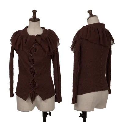 Unbranded Mesh Frill Cauliflower Short Cardigan