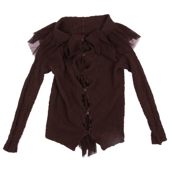 Unbranded Mesh Frill Cauliflower Short Cardigan K-162715_002