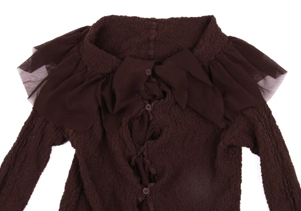 Unbranded Mesh Frill Cauliflower Short Cardigan K-162715_003