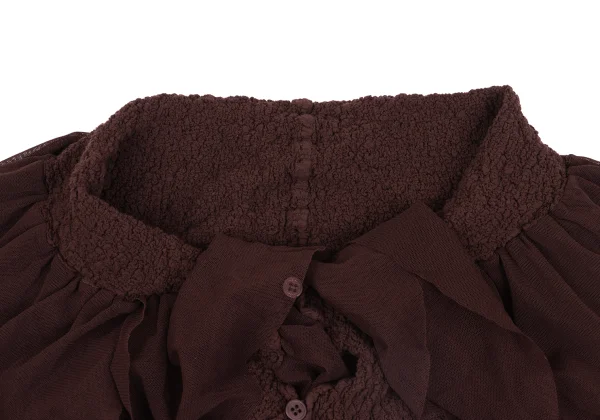 Unbranded Mesh Frill Cauliflower Short Cardigan K-162715_004