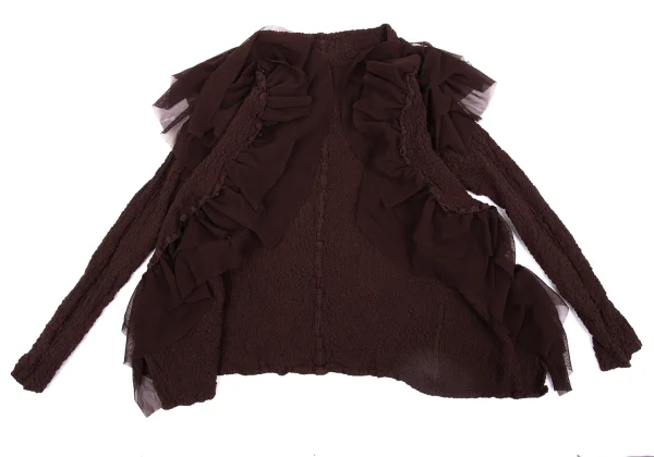 Unbranded Mesh Frill Cauliflower Short Cardigan K-162715_010