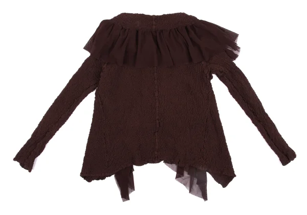 Unbranded Mesh Frill Cauliflower Short Cardigan K-162715_011