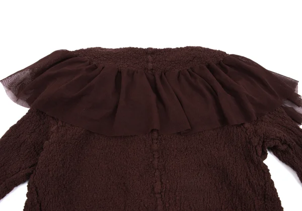 Unbranded Mesh Frill Cauliflower Short Cardigan K-162715_012