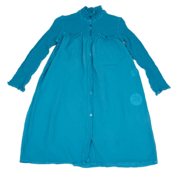 ISSEY MIYAKE me Dyed Cotton Switching Cauliflower Shirt Tunic K-162717_002