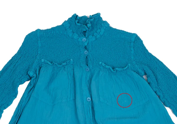 ISSEY MIYAKE me Dyed Cotton Switching Cauliflower Shirt Tunic K-162717_003