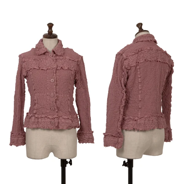 ISSEY MIYAKE me Gather Cutting Cauliflower Jacket Pink Free K-162718_001
