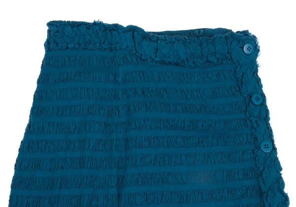 ISSEY MIYAKE me Fulling Cutting Gather Striped Wrap Skirt K-162725_003
