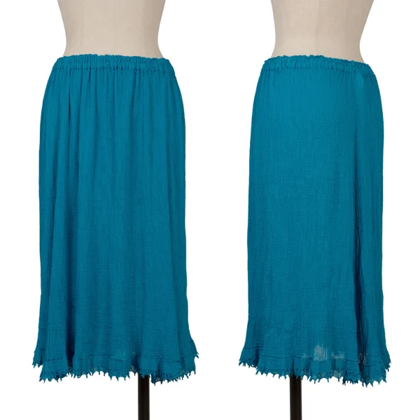 ISSEY MIYAKE me Zigzag Hem Pleated Skirt Blue Free K-162727_001