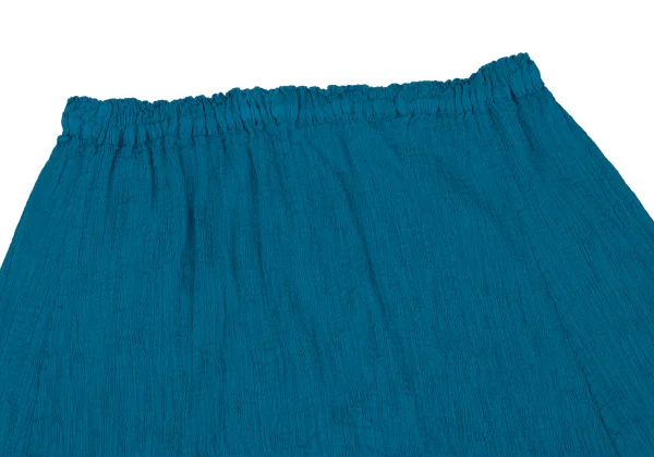 イッセイミヤケミーISSEY MIYAKE me ヘムジグザグプリーツスカート 青F