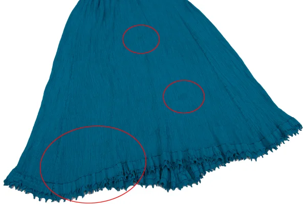 イッセイミヤケミーISSEY MIYAKE me ヘムジグザグプリーツスカート 青F