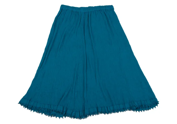 イッセイミヤケミーISSEY MIYAKE me ヘムジグザグプリーツスカート 青F