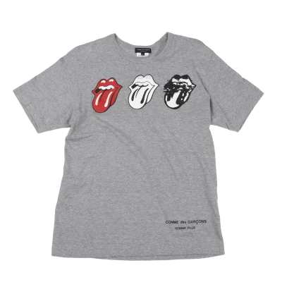 COMME des GARCONS HOMME PLUS Rolling Stones Lip Tongue Print T-Shirt
