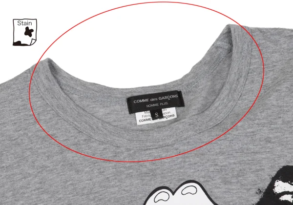 COMME des GARCONS HOMME PLUS Rolling Stones Lip Tongue Print T-Shirt K-162729_003