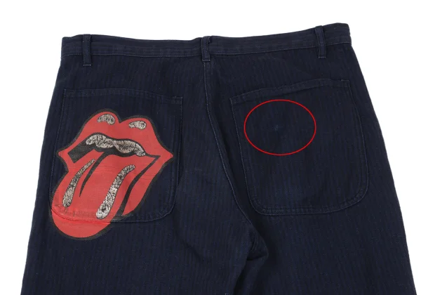 COMME des GARCONS HOMME PLUS Rolling Stones Lip Tongue Print Stripe Pants K-162731_002