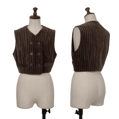 gigli Velour Stripe Vest