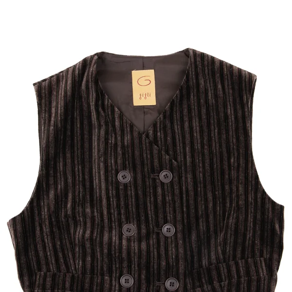 gigli Velour Stripe Vest K-162740_003