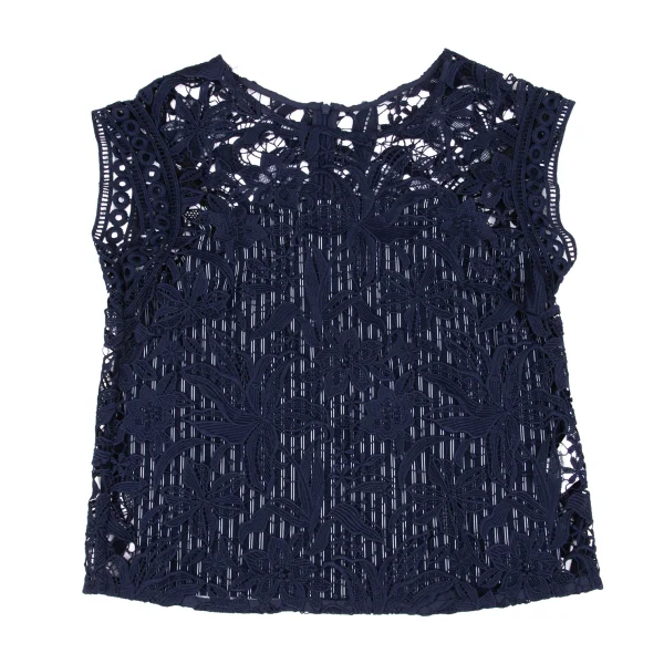 VIVIENNETAM Floral Lace Sleeveless Top K-162745_002