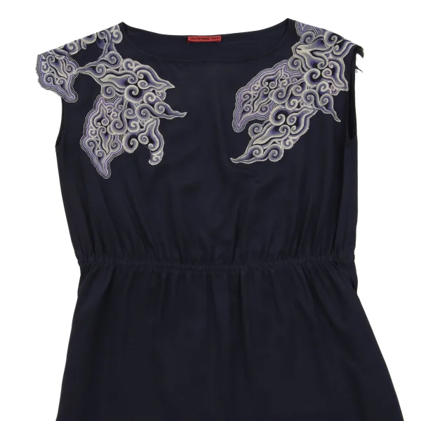 VIVIENNETAM Graphic Patch Silk Sleeveless Tunic K-162746_003