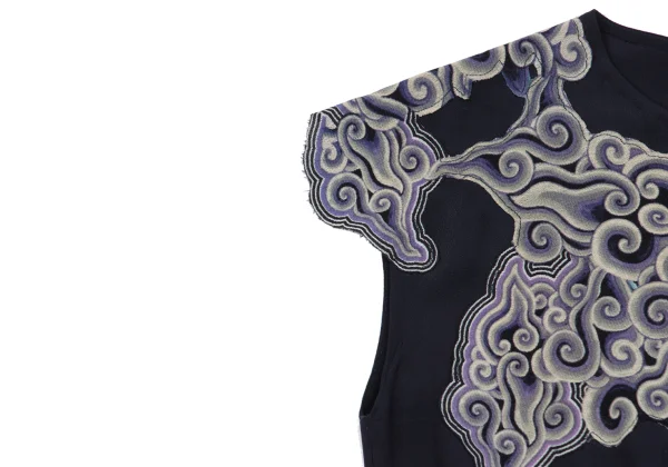 VIVIENNETAM Graphic Patch Silk Sleeveless Tunic K-162746_005
