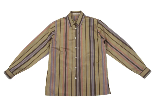 ISSEY MIYAKE Silk Multi Stripe Shirt K-162749_002
