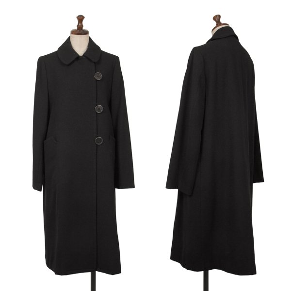 tricot COMME des GARCONS Brushed Wool Round Collar Long Coat Size