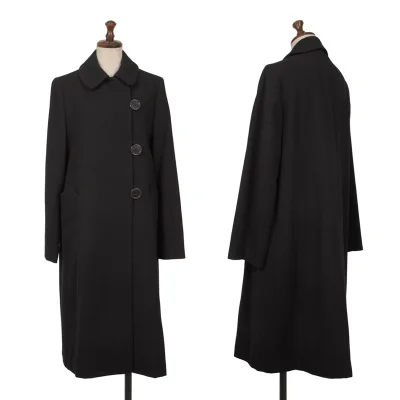 tricot COMME des GARCONS Brushed Wool Round Collar Long Coat