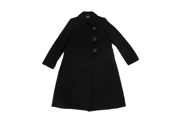 tricot COMME des GARCONS Brushed Wool Round Collar Long Coat K-162765_002