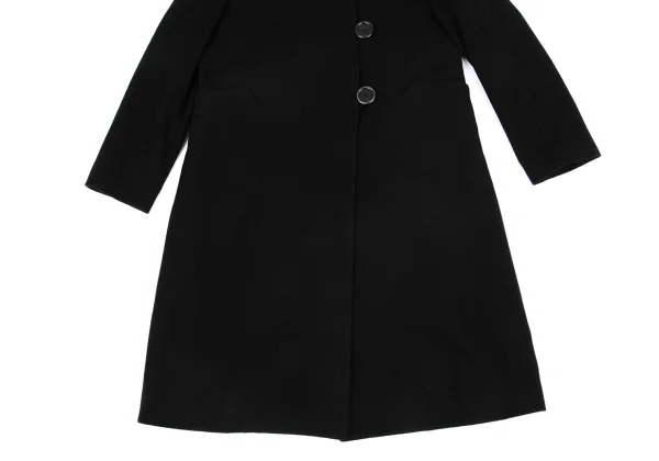 tricot COMME des GARCONS Brushed Wool Round Collar Long Coat K-162765_009