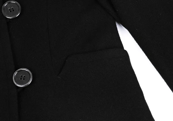 tricot COMME des GARCONS Brushed Wool Round Collar Long Coat K-162765_010