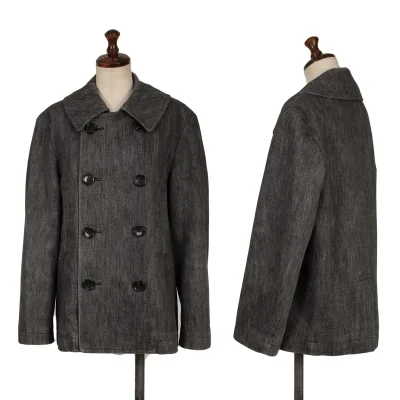 tricot COMME des GARCONS Check Lining Denim Double Jacket