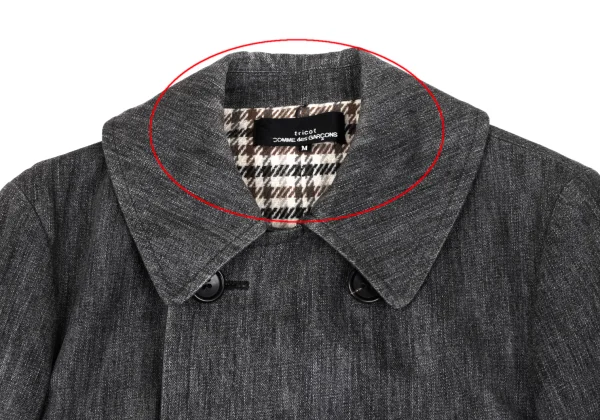 tricot COMME des GARCONS Check Lining Denim Double Jacket K-162766_004