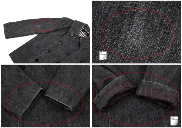 tricot COMME des GARCONS Check Lining Denim Double Jacket K-162766_008