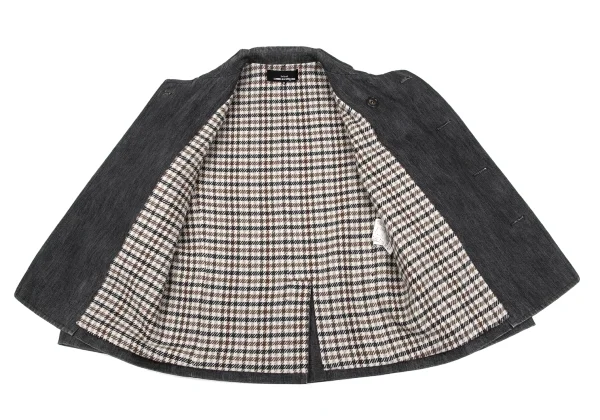 tricot COMME des GARCONS Check Lining Denim Double Jacket K-162766_015