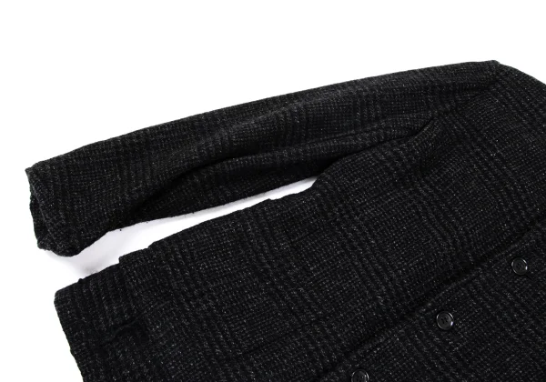 tricot COMME des GARCONS Washed Houndstooth Collarless Jacket K-162767_005