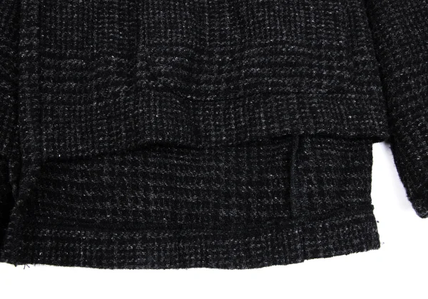 tricot COMME des GARCONS Washed Houndstooth Collarless Jacket K-162767_009
