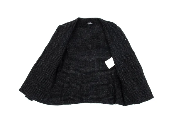 tricot COMME des GARCONS Washed Houndstooth Collarless Jacket K-162767_010