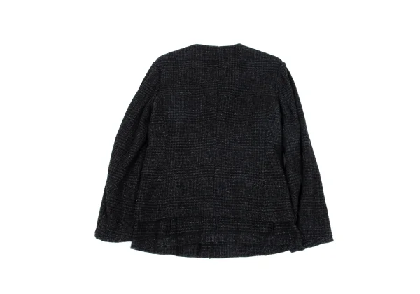 tricot COMME des GARCONS Washed Houndstooth Collarless Jacket K-162767_011