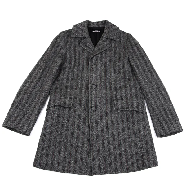 tricot COMME des GARCONS Color Stripe Wool Snap Button Long Jacket K-162768_002