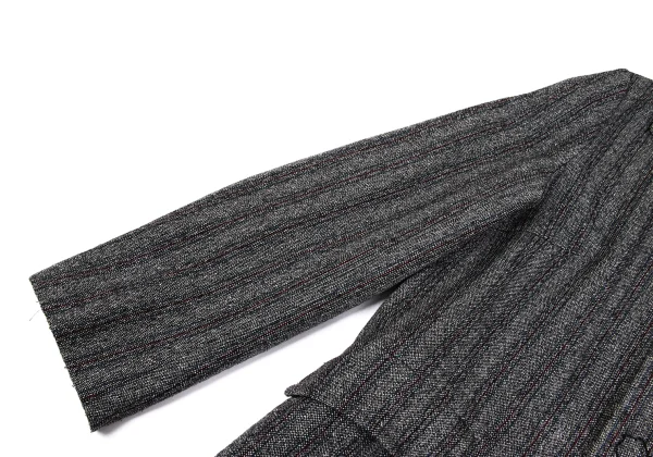 tricot COMME des GARCONS Color Stripe Wool Snap Button Long Jacket K-162768_007