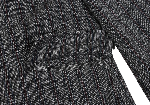 tricot COMME des GARCONS Color Stripe Wool Snap Button Long Jacket K-162768_012