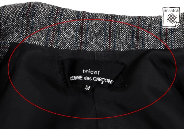 tricot COMME des GARCONS Color Stripe Wool Snap Button Long Jacket K-162768_014
