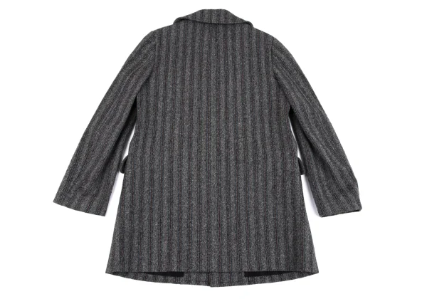 tricot COMME des GARCONS Color Stripe Wool Snap Button Long Jacket K-162768_016